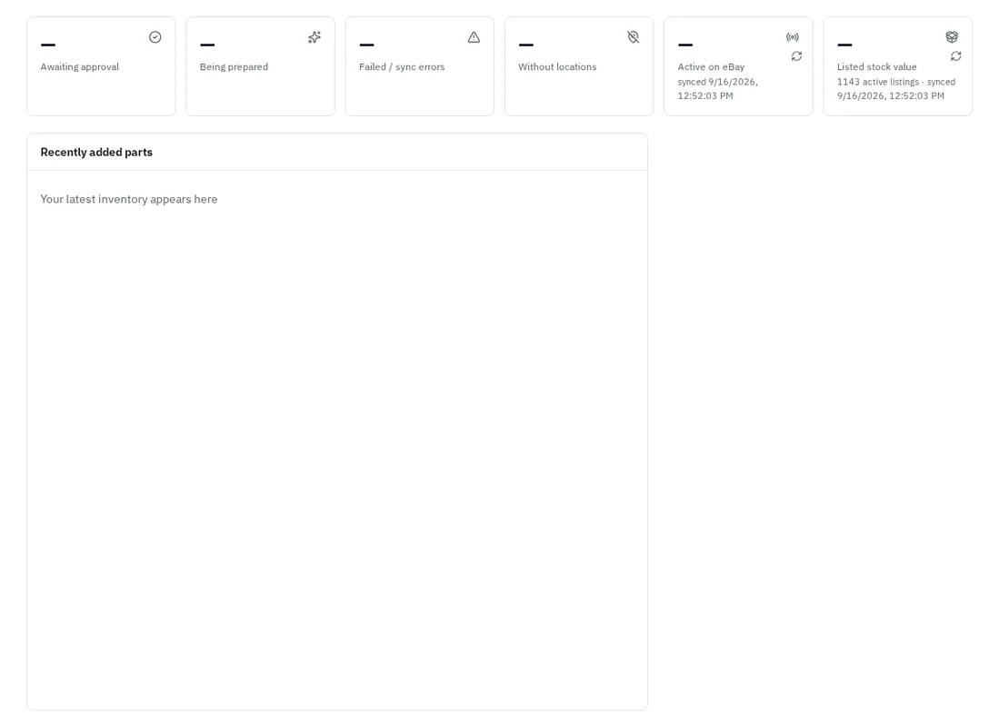 Real MV1 operations dashboard with private workspace data removed